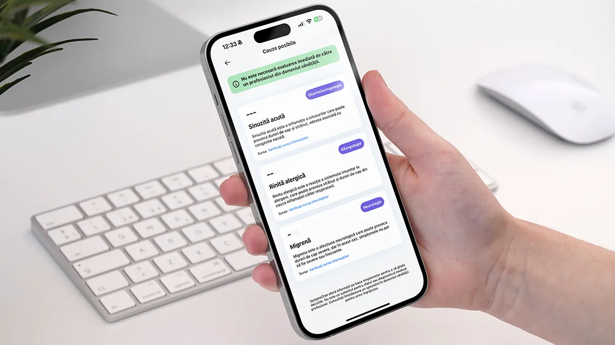 INTERVIU Aplicația care îți explică simptomele și oferă recomandări rapide: Cum te ajută să te diagnostichezi, înainte să ajungi la doctor