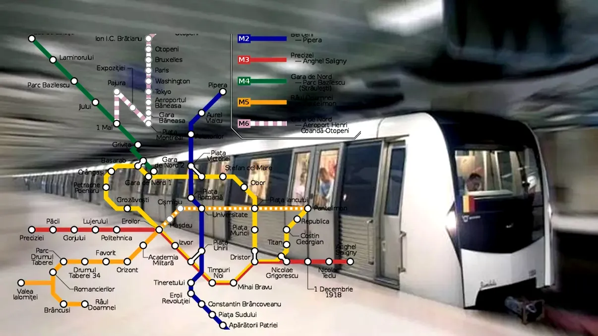 Când vom putea merge cu metroul până la Aeroportul Otopeni. Metrorex a semnat contractul. Magistrala M6 va avea 12 stații