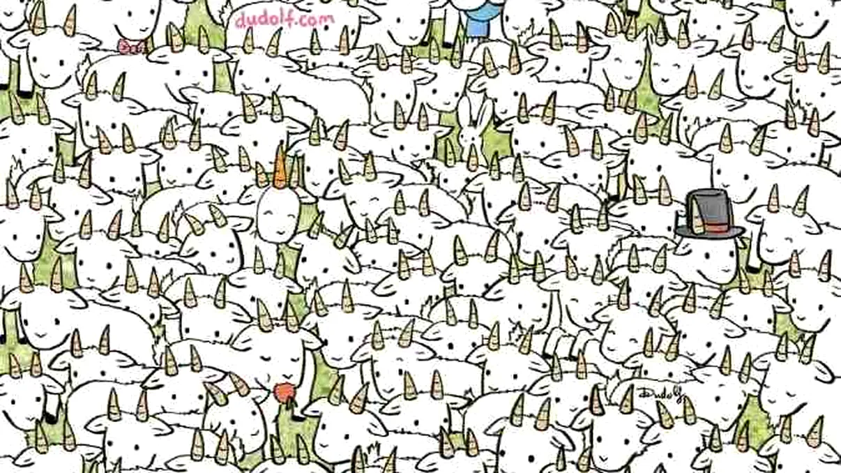 Cel mai rapid test de perspicacitate. Găsește oaia din imagine în mai puțin de cinci secunde