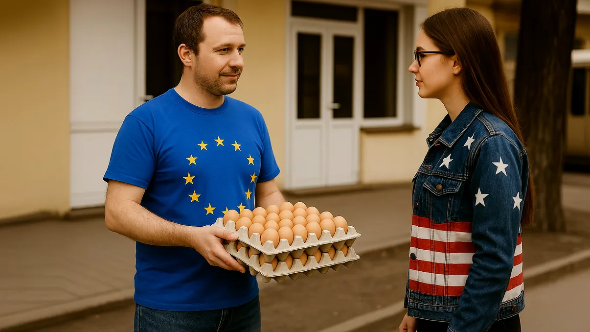 SUA cere ouă din Europa pe fondul unei crize interne, în ciuda „războiului comercial” declanșat de Trump