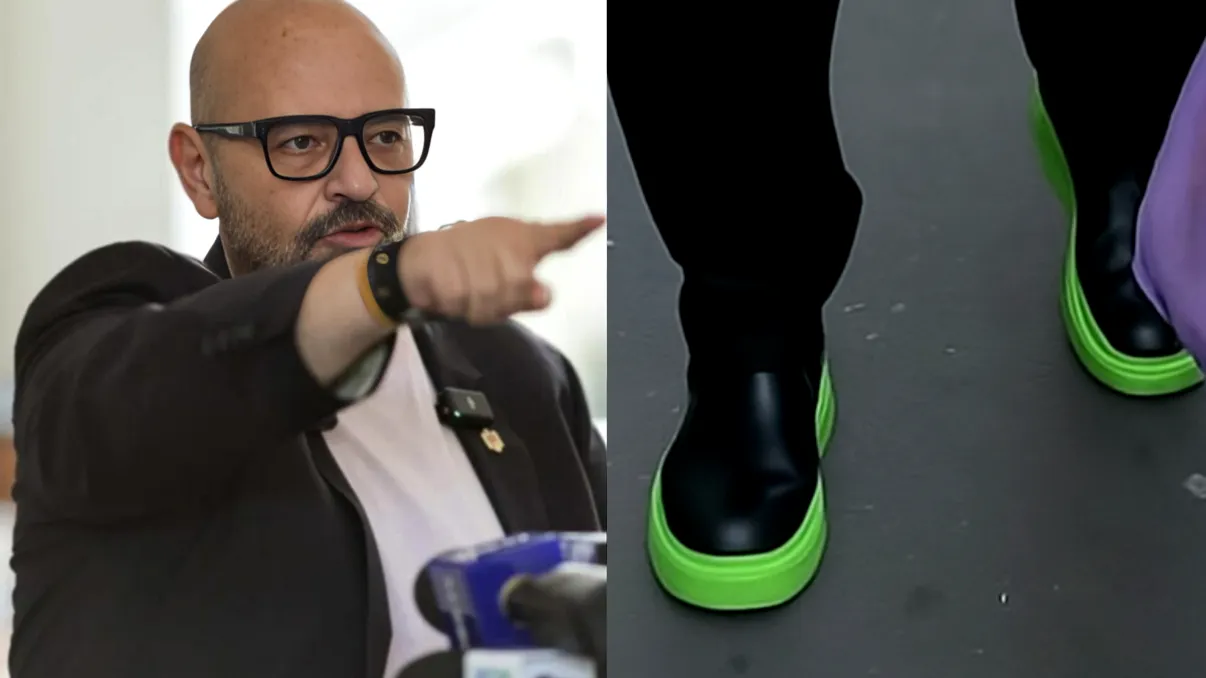 Ce preț au faimoasele cizme cu talpă verde pe care Piedone le poartă când face controalele ANPC prin țară. Multe branduri au copiat modelul