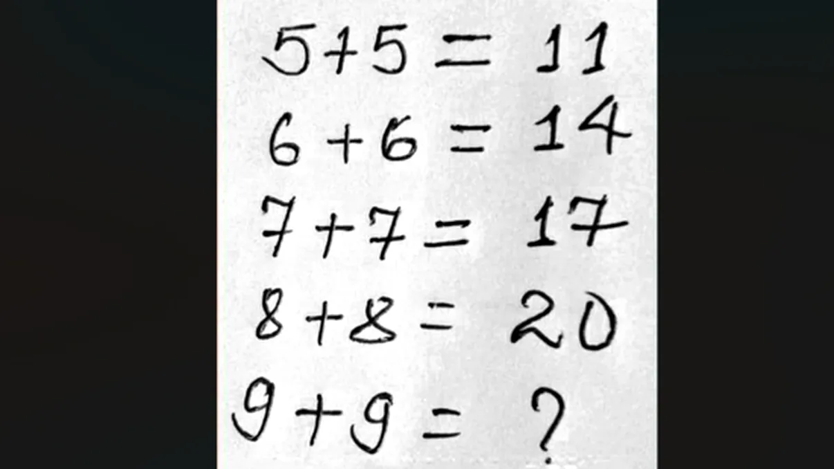 Test de inteligență pentru cei cu mintea brici. Ai 8 secunde să rezolvi ecuația, poți să dai răspunsul corect?