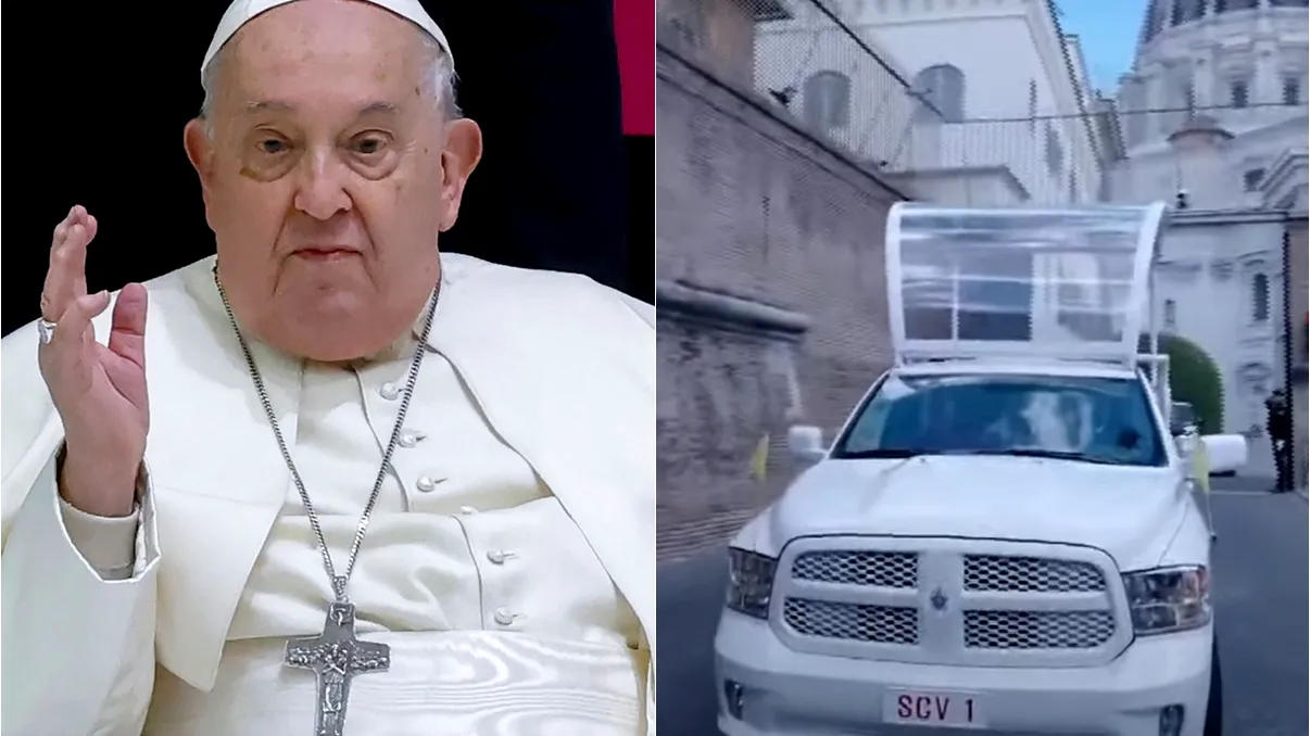 Papamobilul special care a purtat sicriul Papei Francisc. De ce a fost aleasă această maşină albă?