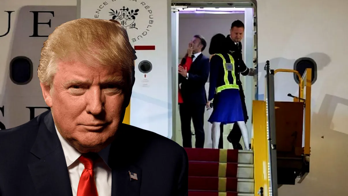 Trump, reacție după ce Macron a fost pălmuit de soție în avion: „Am verificat dacă e bine”