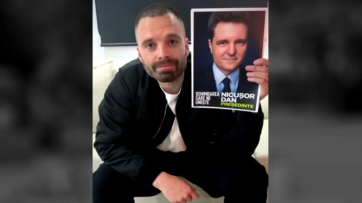 Actorul Sebastian Stan, mesaj pentru români: „Nu va fi ușor, dar va fi Nicușor. România te iubesc!”