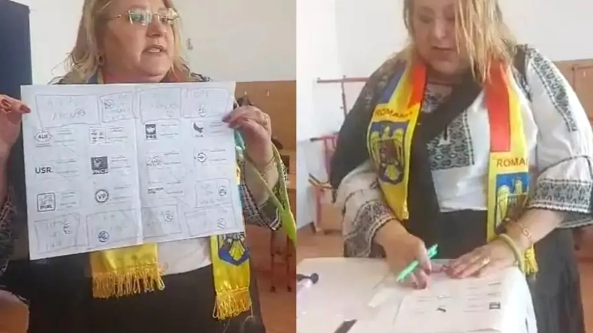 Diana Șoșoacă a rescris buletinul de vot. Șefa SOS România, protest vehement în secție