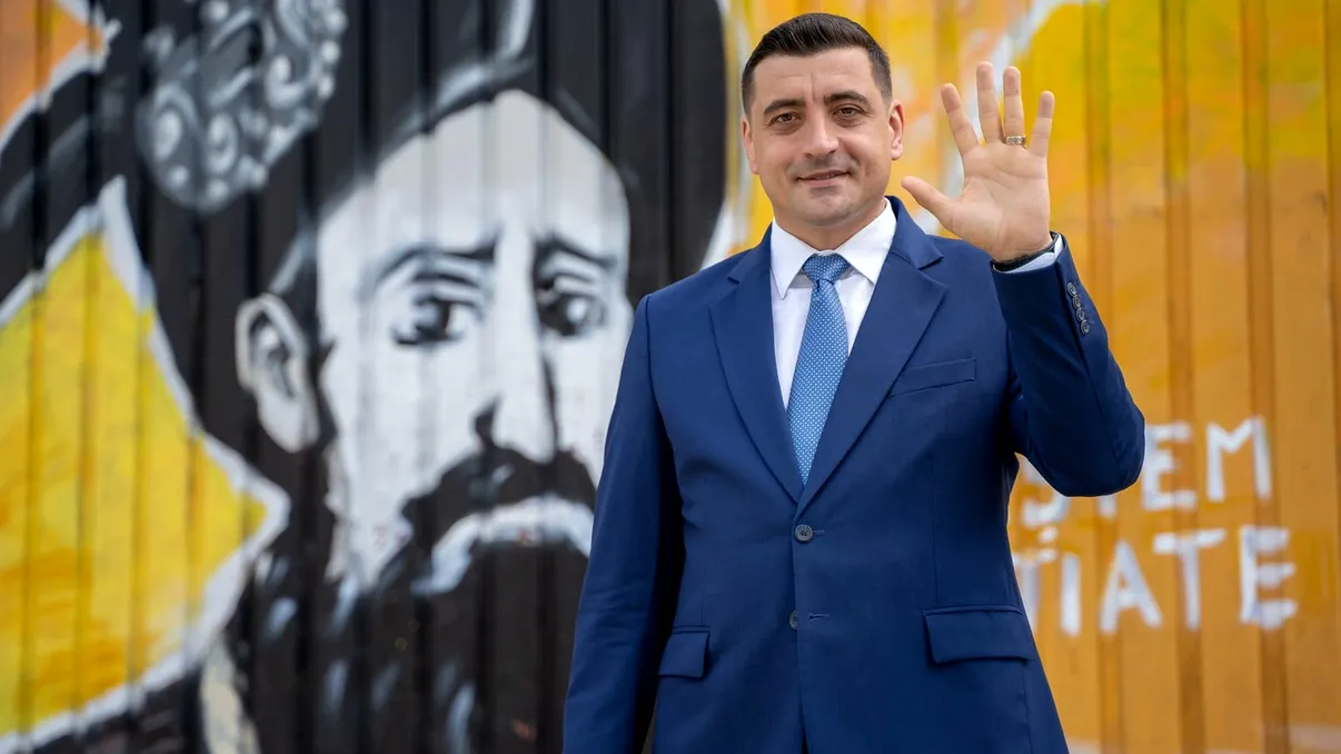 Imaginile momentului cu George Simion. Cum a încercat să se ascundă de cei din jur, gestul observat imediat