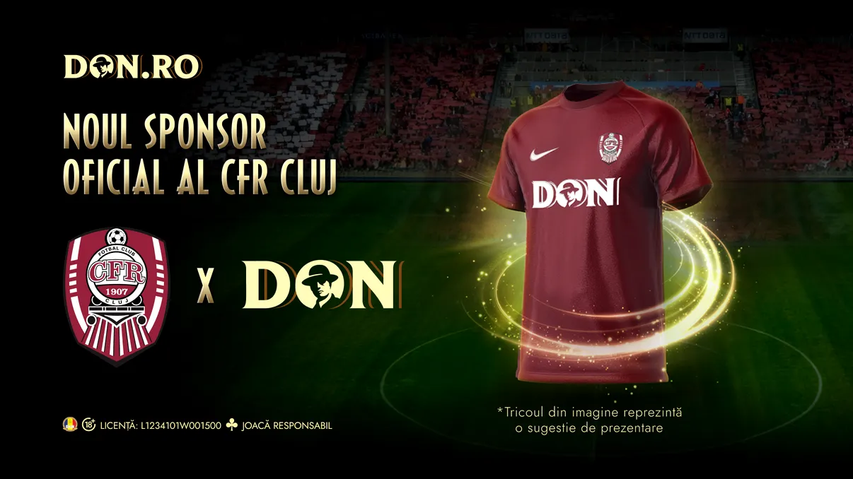 Don.ro este noul sponsor oficial al CFR Cluj, unul dintre cele mai mari cluburi de fotbal din România