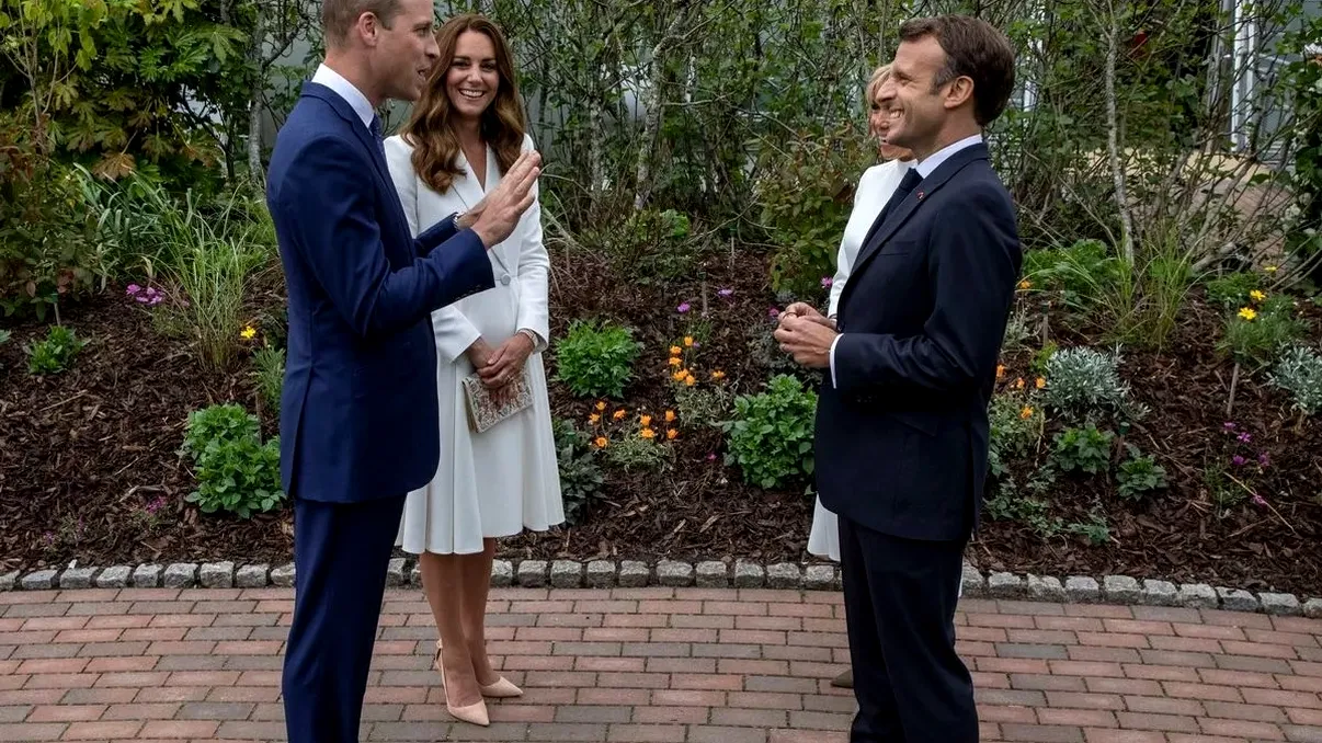 Gafa făcută de Emmanuel Macron la întâlnirea cu Kate Middleton şi Prinţul William. Brigitte nu a fost deloc încântată. Foto