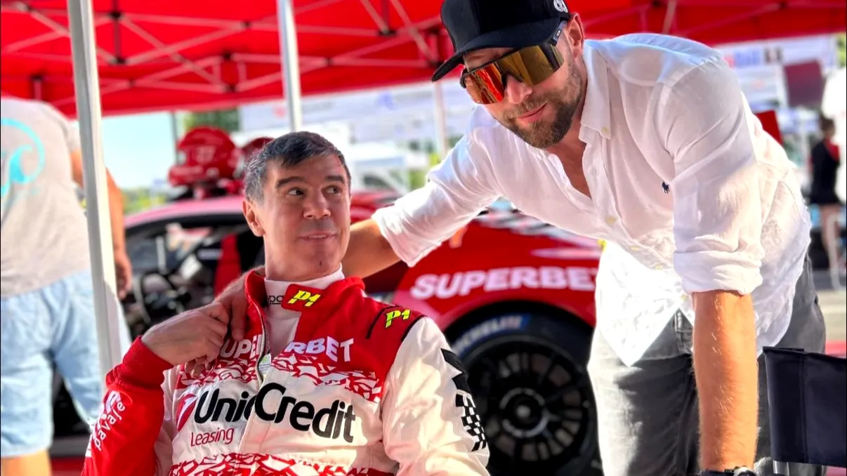 Fiul lui Mihai Leu, gest simbolic pentru fostul campion. Marco i-a pilotat mașina, la Trofeul Sinaia: 
