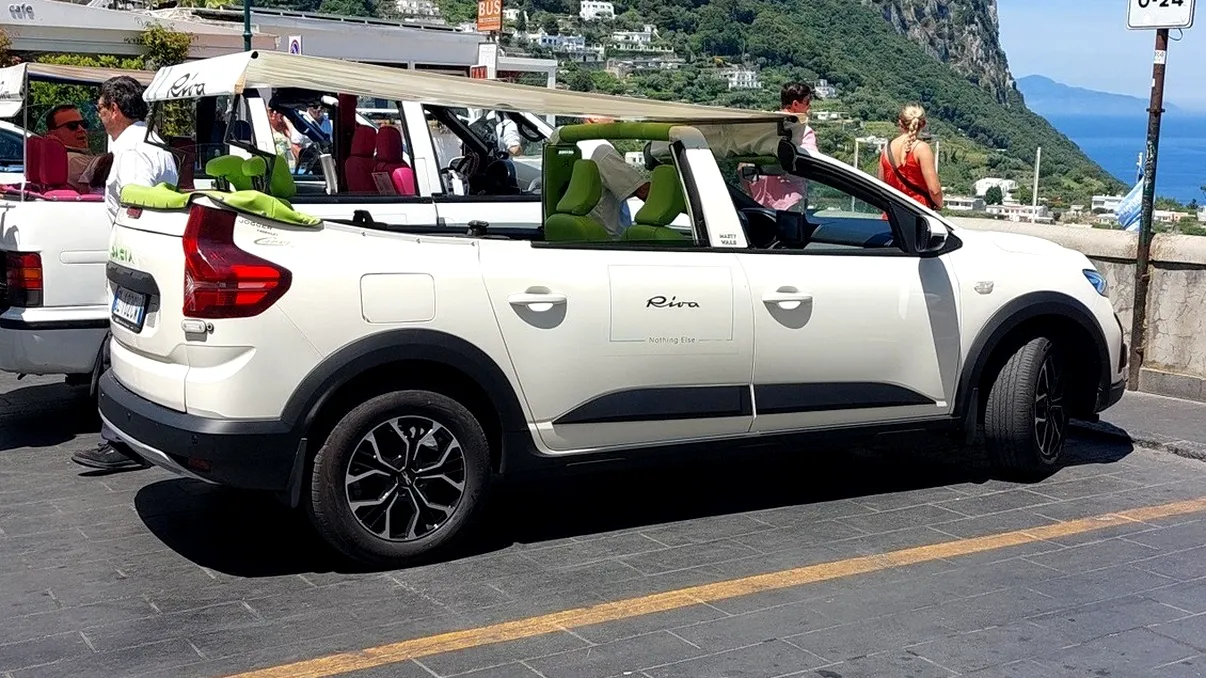 Dacia Jogger decapotabilă, surpriză pe insula Capri: Cum a ajuns Jogger să fie reinventată în stil italian