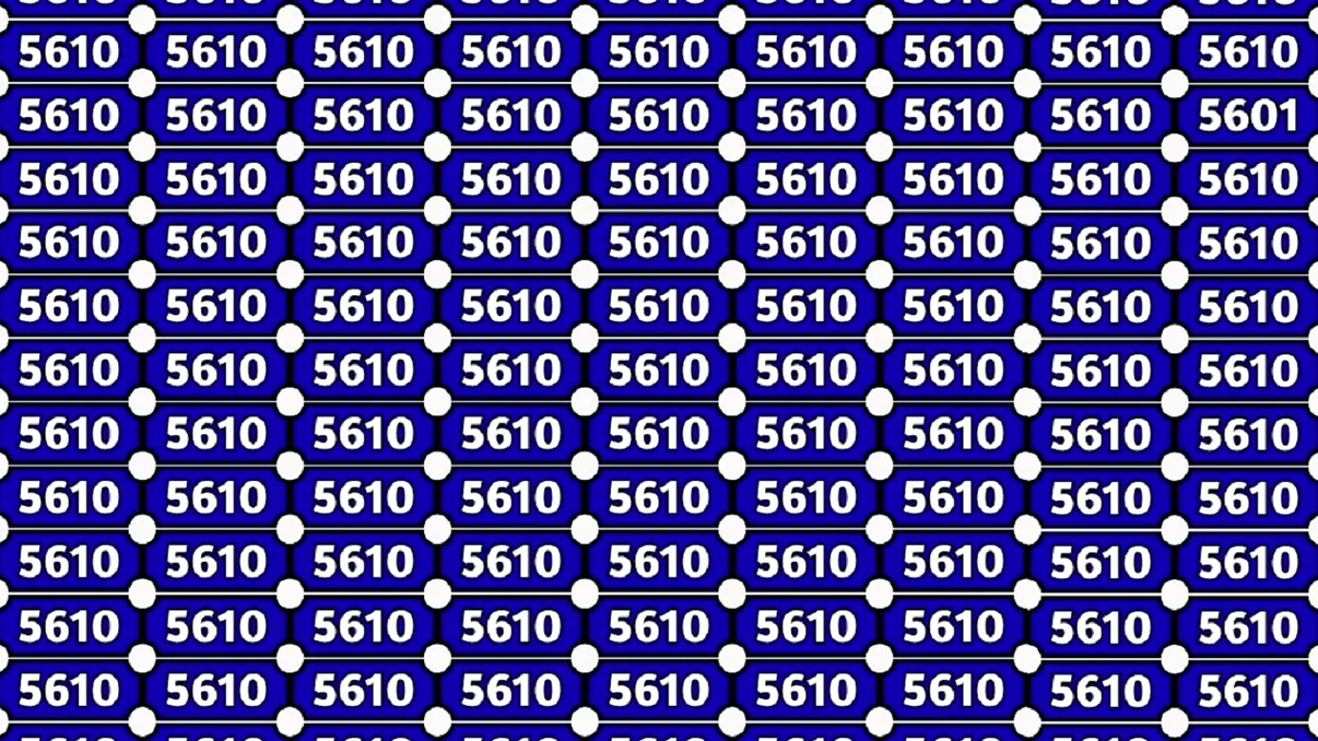 Crezi că ai IQ de Einstein? Atunci poţi găsi în imagine alt număr în afară de 5610, în doar 7 secunde