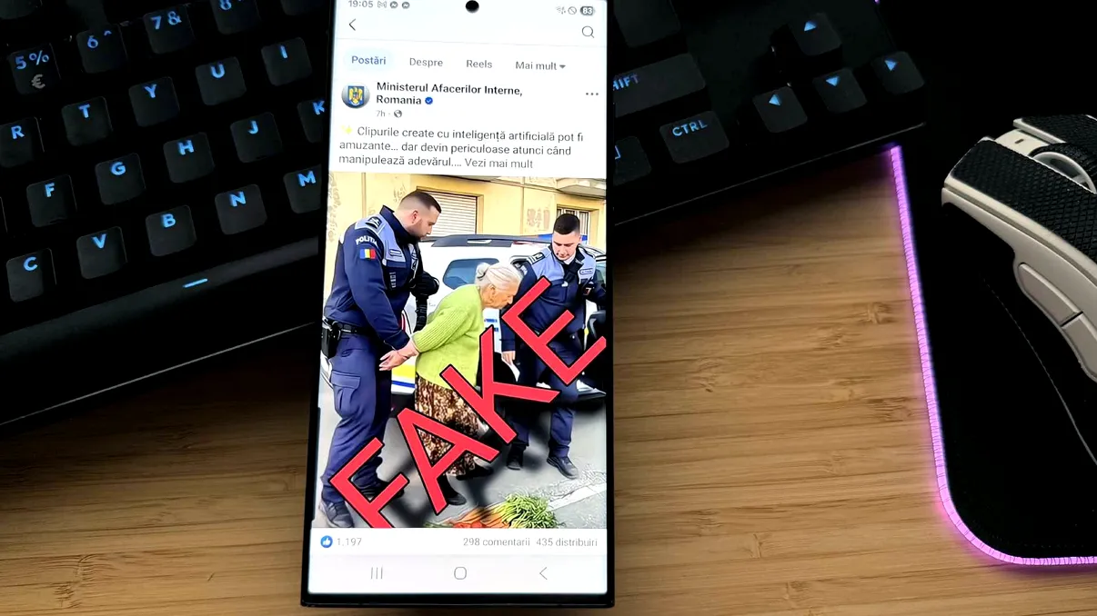 Poliţia Română avertizează asupra unui fake news. 