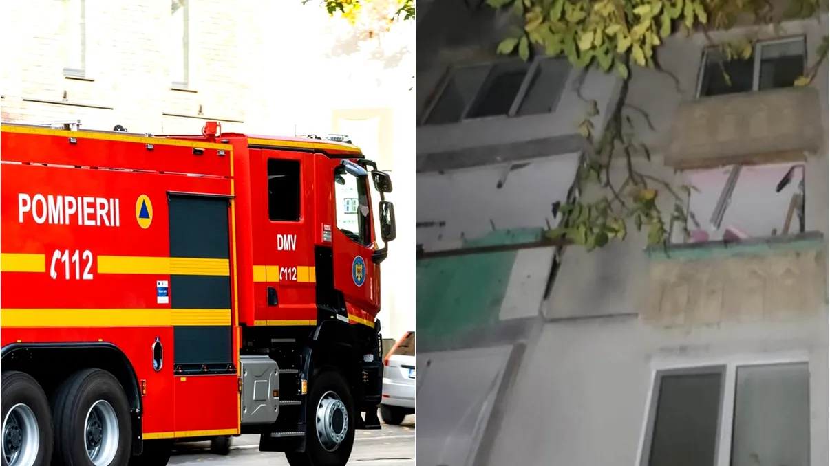 Explozie într-un bloc din Bistriţa. O persoană este rănită, locatarii s-au autoevacuat