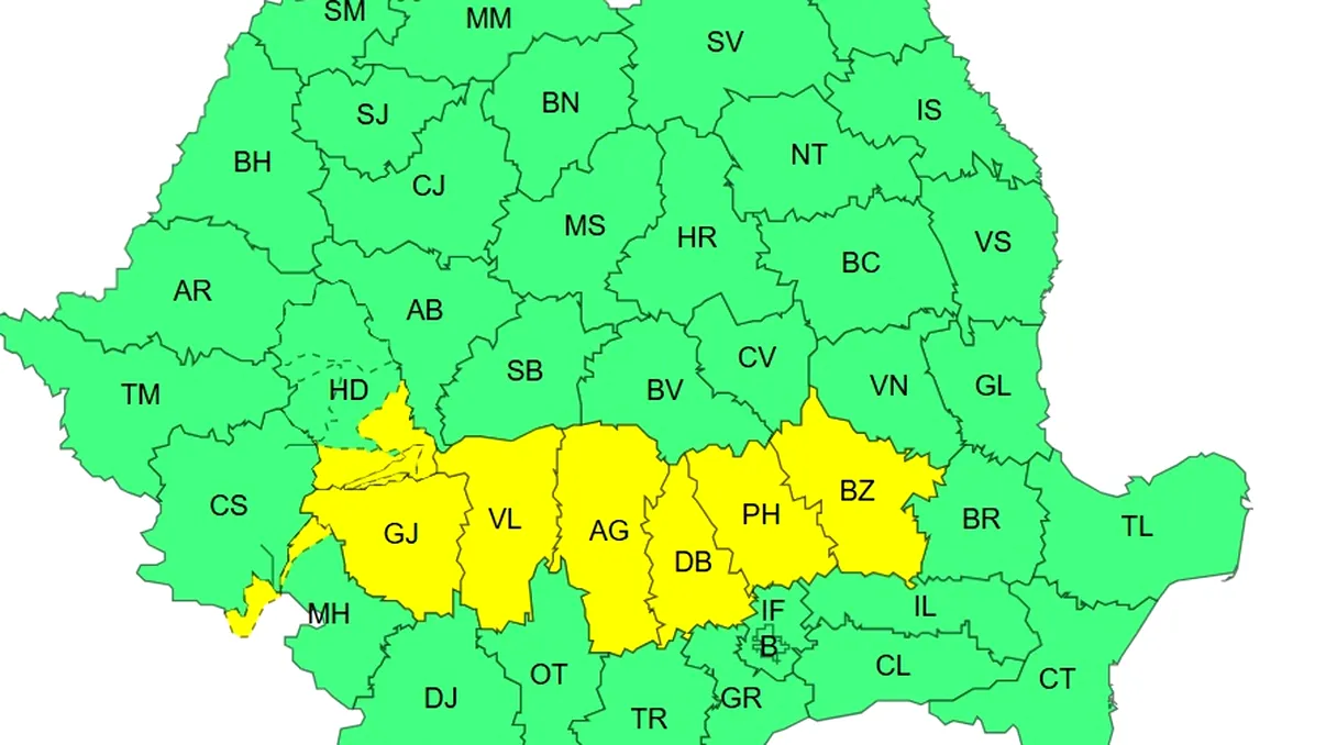 Ploi, ninsori și vânt puternic în România. Vremea se strică în minivacanța de 1 Decembrie: cod galben în opt județe