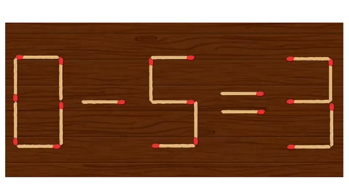 Mută două beţe de chibrit pentru a avea un rezultat corect. Mulţi adulţi greşesc