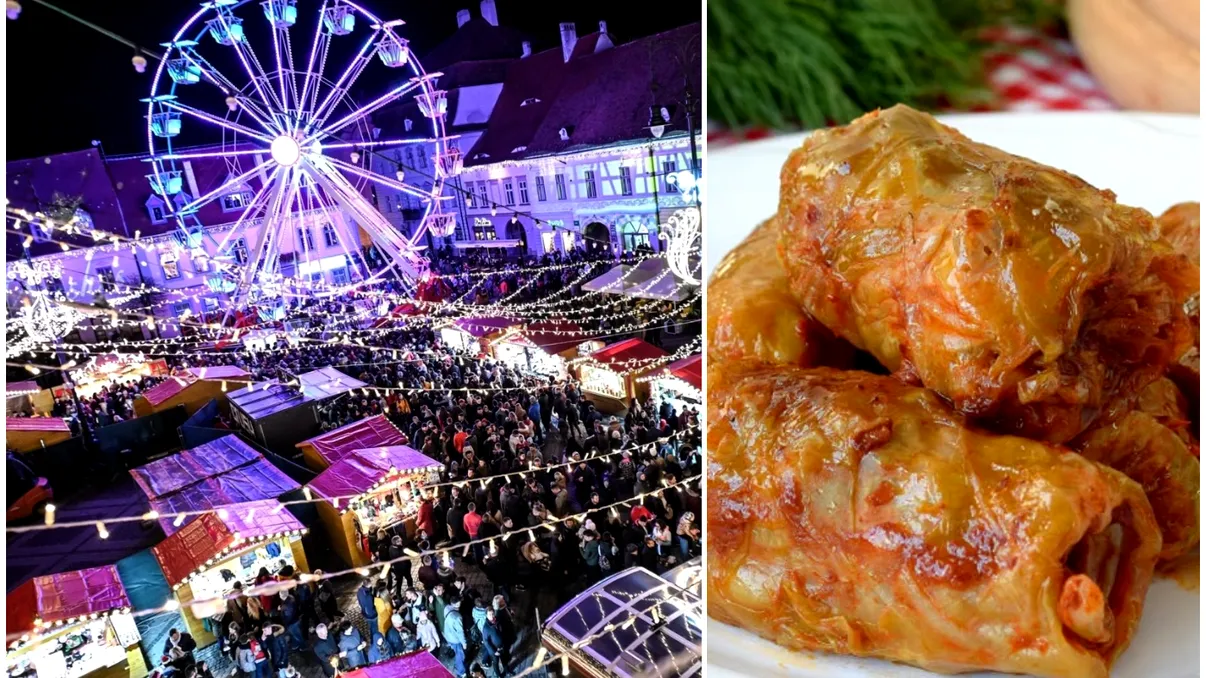 Cât costă o porție de sarmale la Târgul de Crăciun de la Craiova. Se vând la gramaj, iar prețul îi uimește pe turiști