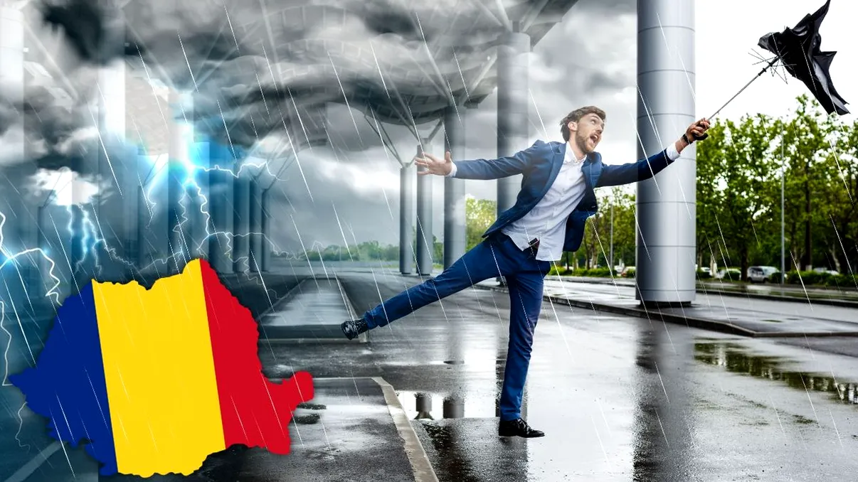 Cod galben de vânt puternic în București și 9 județe. Meteorologii anunță și ploi în Capitală
