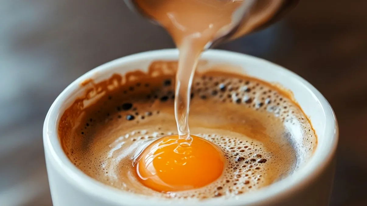 Motivul pentru care italienii pun un gălbenuș de ou în cafea. Se numeşte 