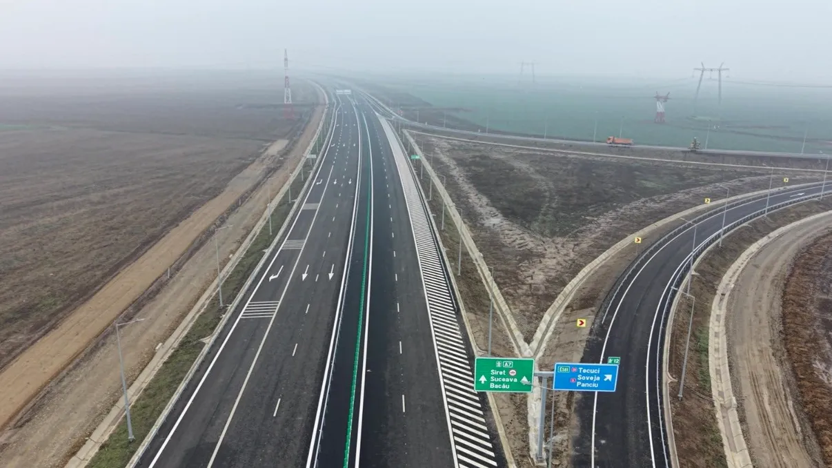 Încă 50 de km de autostradă, gata înainte de Crăciun. Se deschide tronsonul Focșani–Adjud