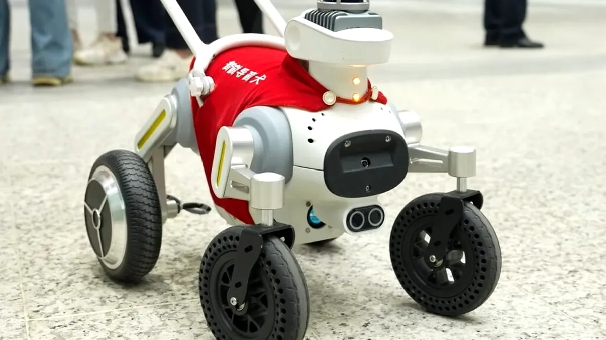 Un robot cu AI preia rolul câinelui-ghid: Experiment fără precedent pentru nevăzători la metrou