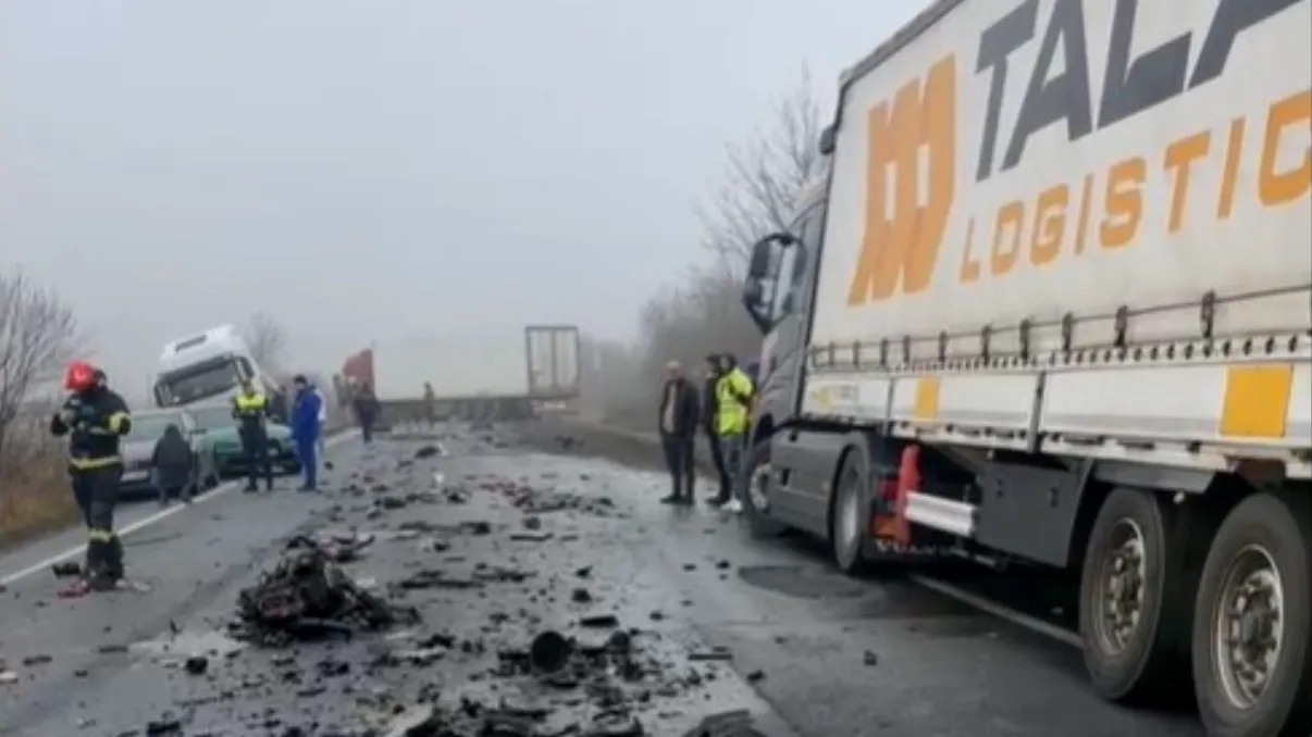 Cum s-a produs accidentul din Timiș: greșeala fatală făcută de șoferul microbuzului. Primele imagini de la locul tragediei