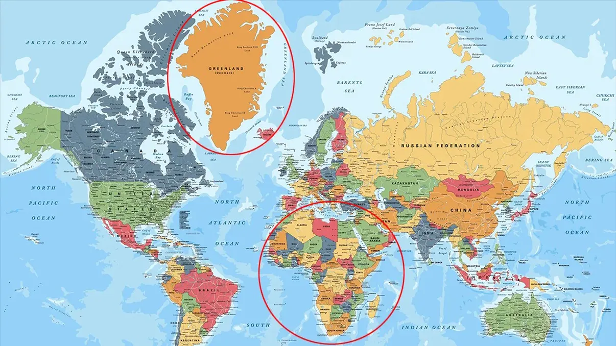 Ai crede că Groenlanda este cât Africa, dar hărțile nu spun tot adevărul. Explicația pentru ”greșeala” cartografică