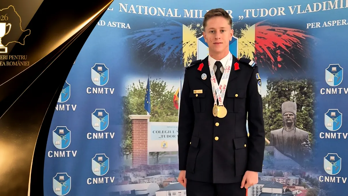 Un nou succes internaţional. Un elev de la Colegiul Național Militar Tudor Vladimirescu din Craiova a obţinut două medalii de aur la Finala Globală a Olimpiadei NEO Science din Florida