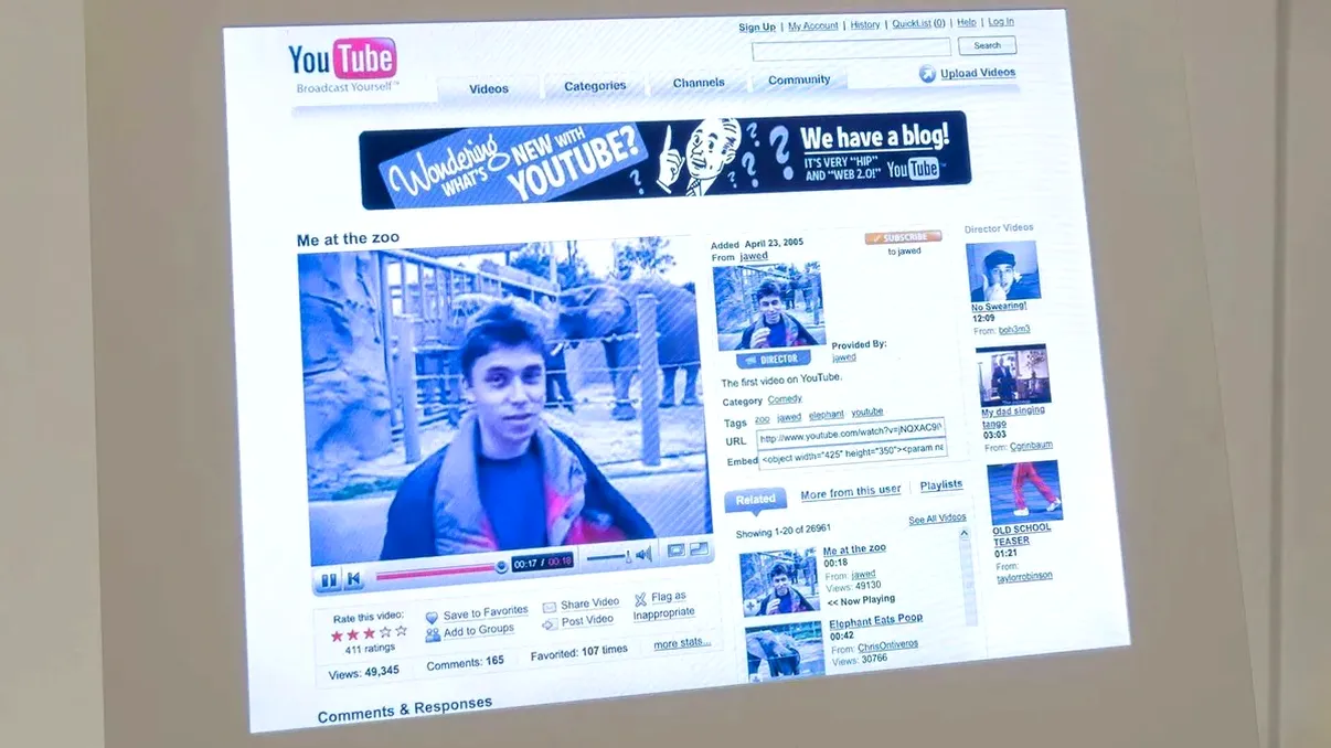 Primul videoclip de pe YouTube a ajuns la muzeu și spune multe despre cum s-a schimbat internetul