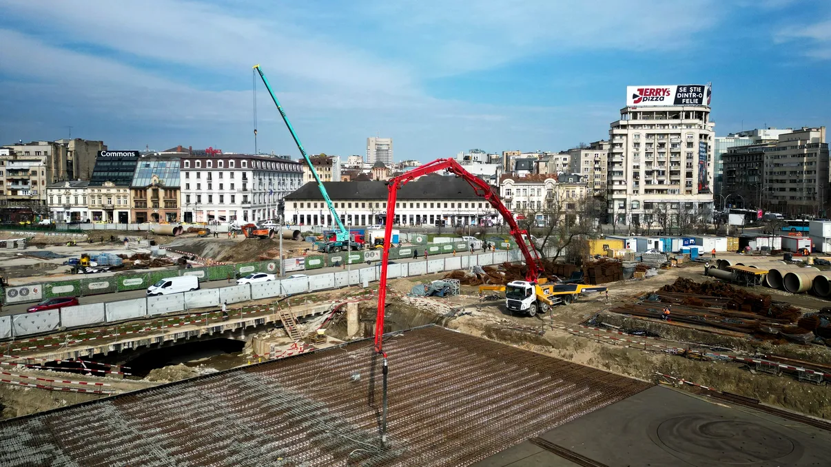 Planșeul Unirii, la aproape 50% din totalul lucrărilor de executat. Ce restricții noi vor fi instituite în centrul Bucureștiului