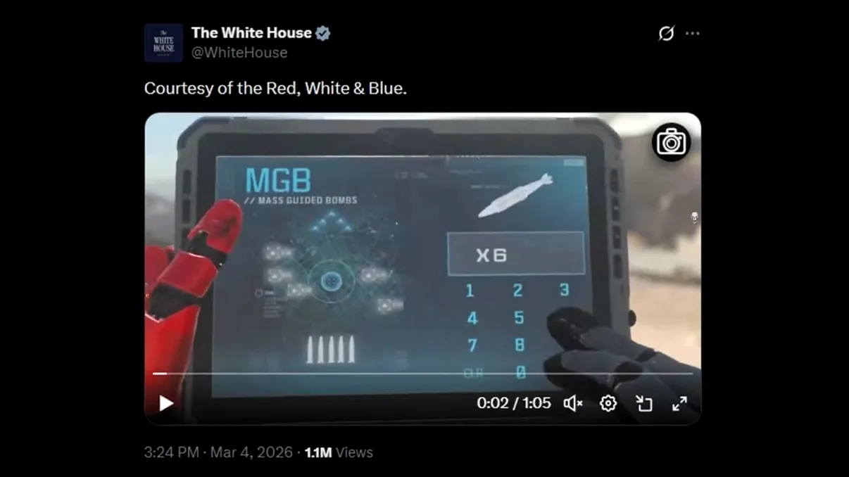 Casa Albă, criticată după ce a transformat bombardamentele din Iran într-un clip cu estetică de Call of Duty