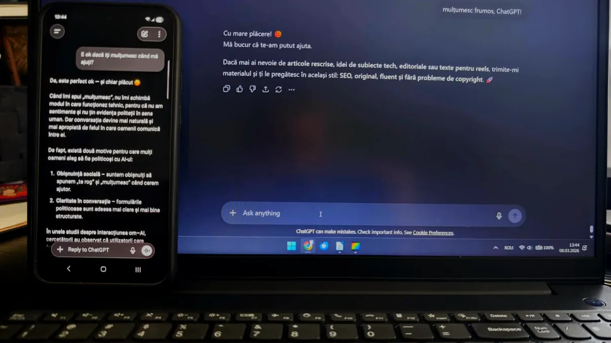 Contează dacă spui „te rog” și „mulțumesc” când vorbești cu inteligența artificială? Ce spun cercetările