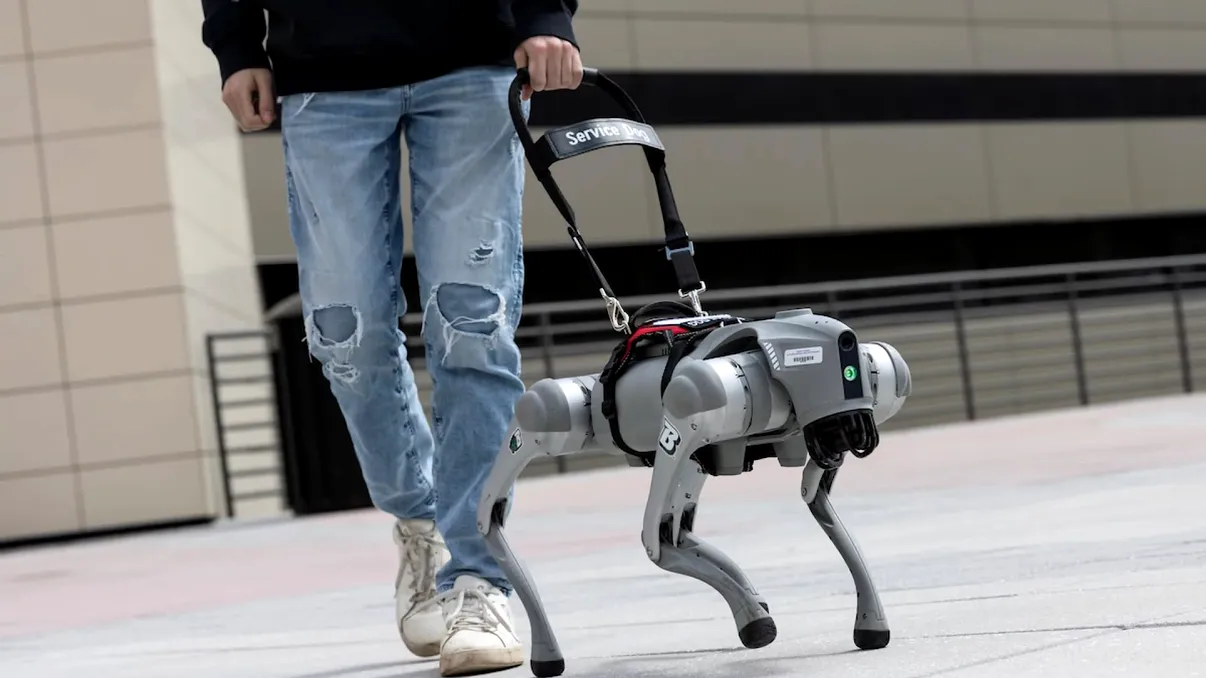 VIDEO: Un câine robot cu AI le vorbește nevăzătorilor și îi ajută să evite obstacolele. Cum funcționează noua tehnologie