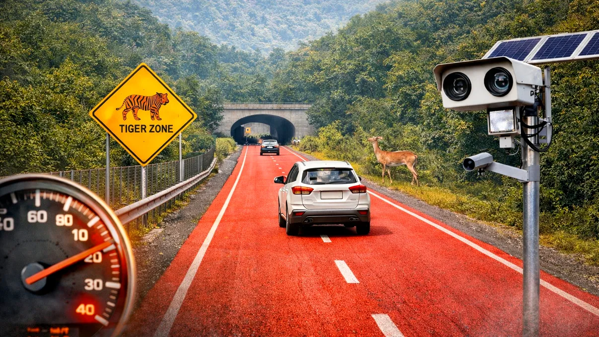 De ce a introdus India marcajul roșu pe autostrăzi. Soluția care îi face pe șoferi să reducă viteza fără amenzi