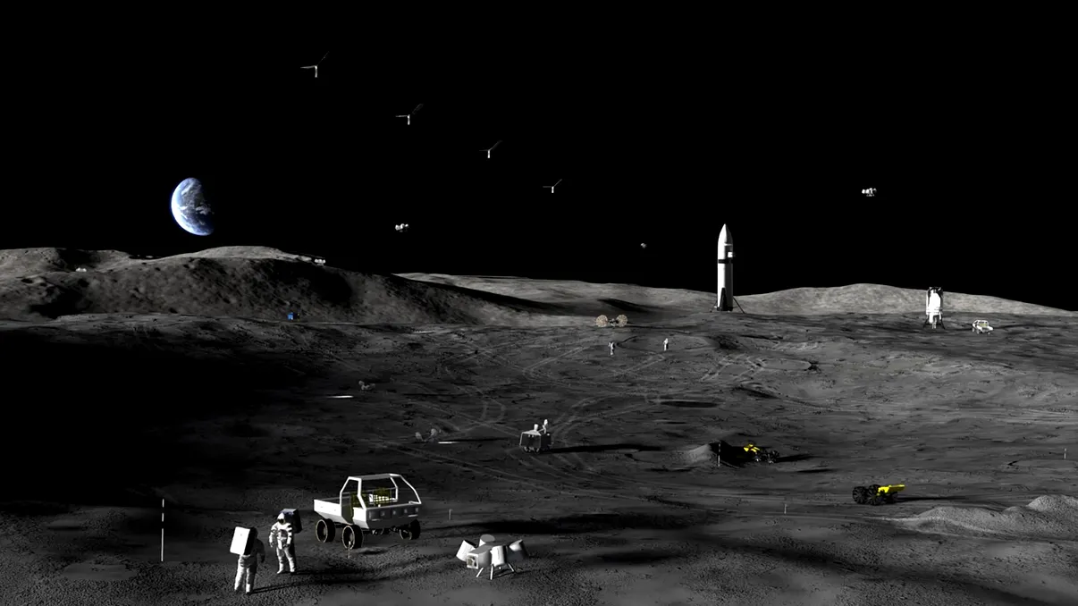 NASA plănuiește o bază uriașă pe Lună, cu drone SF și rovere autonome. Când ar putea începe construirea acesteia