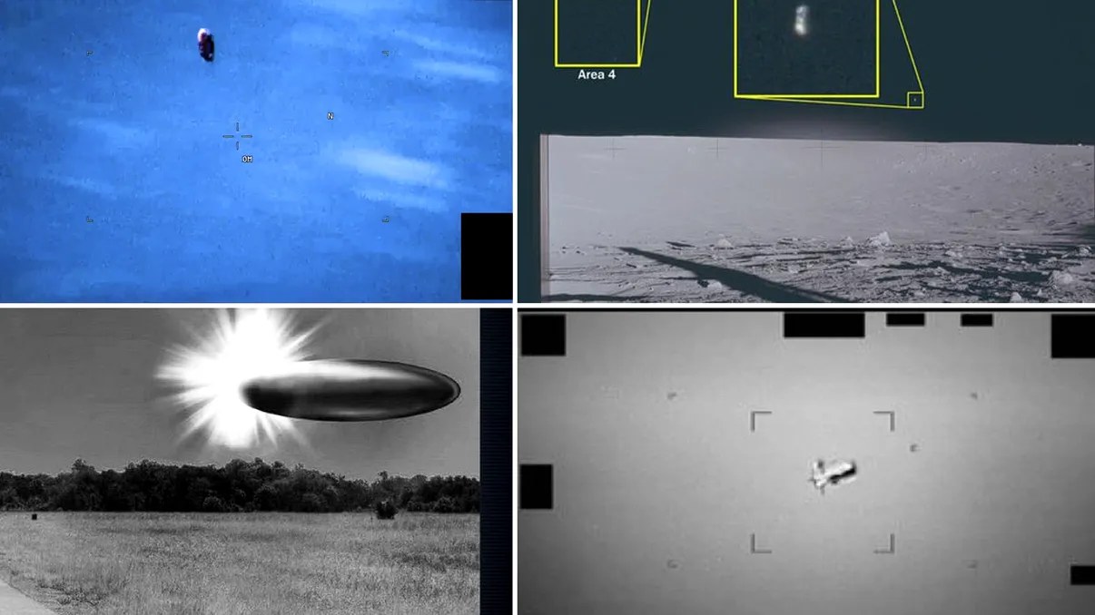 VIDEO+FOTO: Dosarele OZN, dezvăluite de Pentagon: imagini misterioase de pe Lună, videouri și rapoarte despre obiecte imposibil de explicat