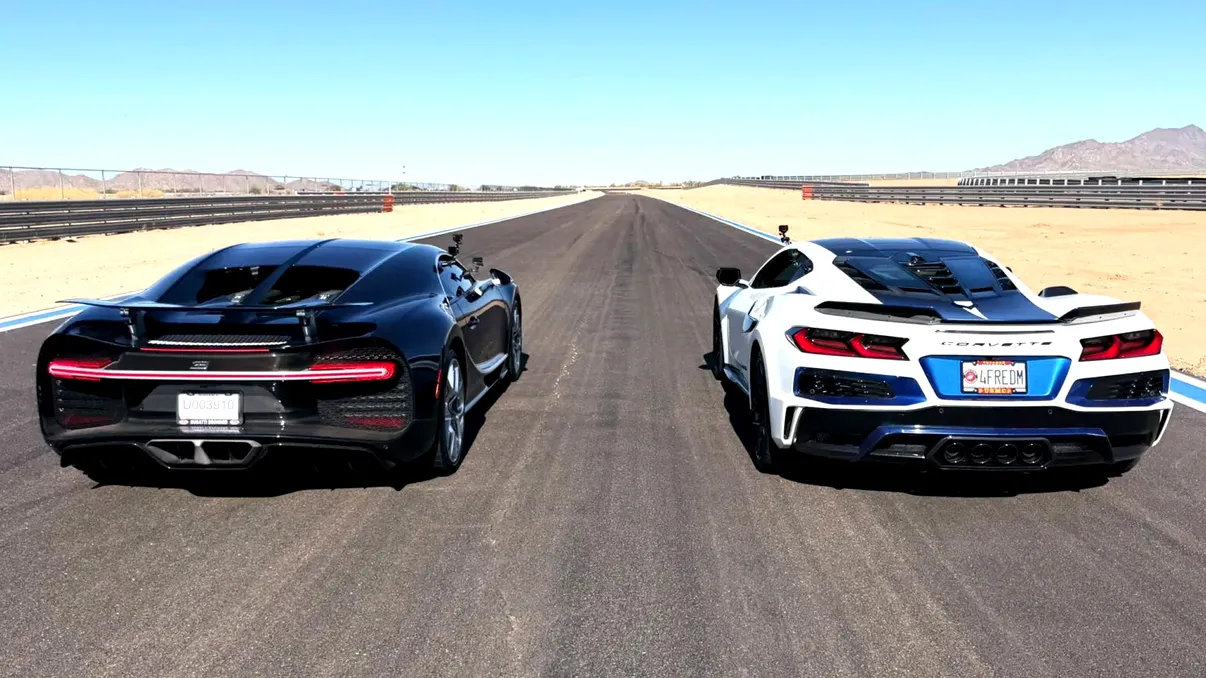 Corvette ZR1X a făcut de râs un Bugatti Chiron de milioane: când prețul nu mai câștigă cursa VIDEO