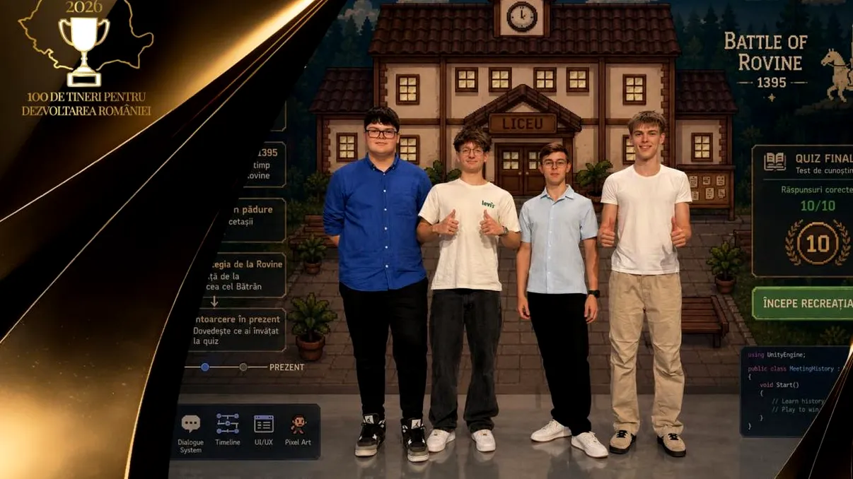 Patru elevi din Baia Mare au transformat Bătălia de la Rovine într-un joc video. Proiectul care ar putea schimba modul în care copiii învață istoria