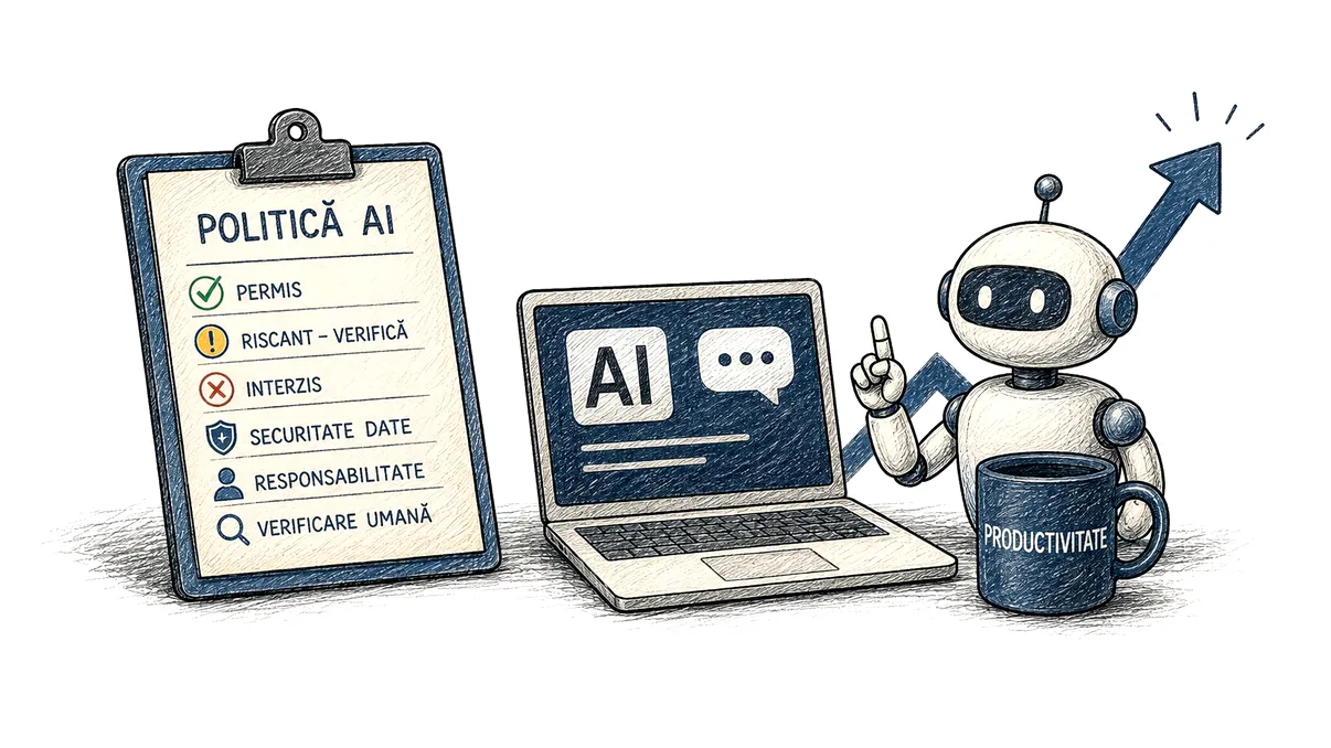 Cum faci politici de utilizare a AI pentru echipă fără să omori productivitatea