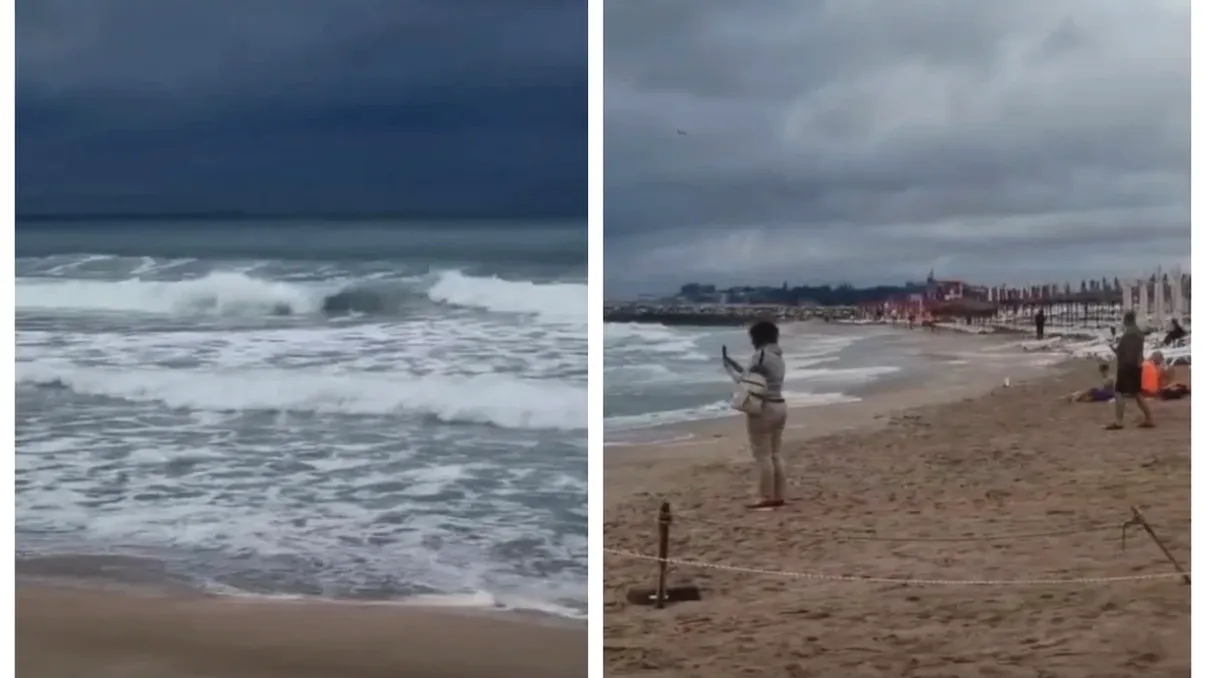 Valuri de trei metri la Neptun și interdicții pe litoral. Turiștii nu au voie să intre în mare în aceste stațiuni. A fost arborat steagul roșu