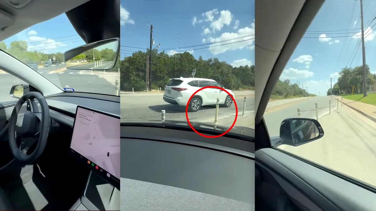 Robotaxi-ul Tesla fără șofer a intrat direct prin bariere. Pasagerul, șocat de decizia mașinii: „Nu face asta!” VIDEO