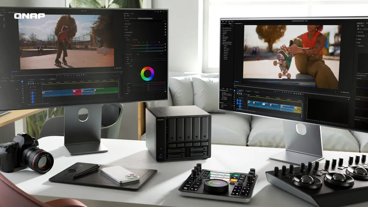QNAP vine cu un NAS compact pentru creatorii de conținut: 9 sloturi, Thunderbolt 4 și 10GbE