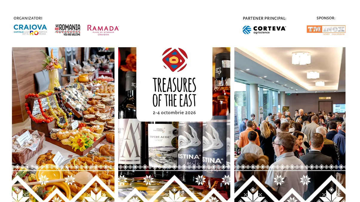 Festivalul care aduce Europa de Est la masă, la Craiova. Treasures of the East revine cu vinuri, brânzeturi, bere și un brunch românesc
