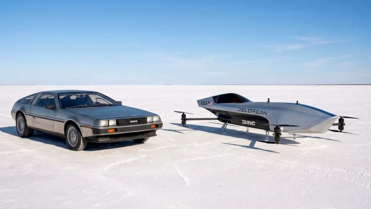 DeLorean transformă în realitate visul din „Înapoi în viitor”. Celebra marcă americană intră în cursele cu mașini zburătoare electrice, luând fața Tesla Roadster