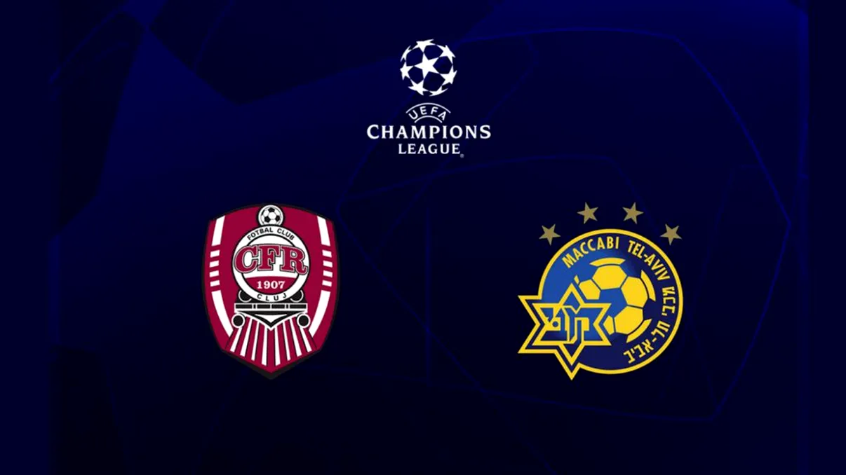 Cine transmite la TV CFR Cluj - Maccabi Tel Aviv, în turul 2 Champions League