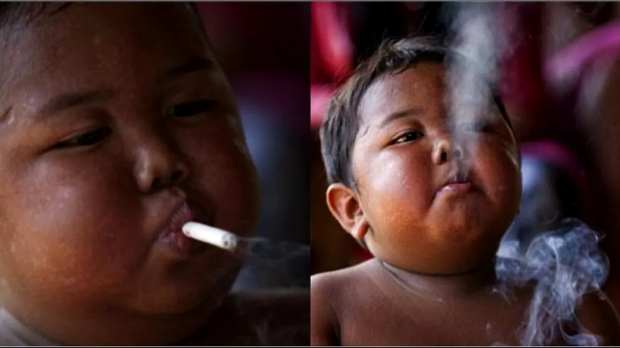 Copilul care fuma 40 de țigări pe zi, total schimbat. Astăzi are 12 ani și abia îl mai recunoști