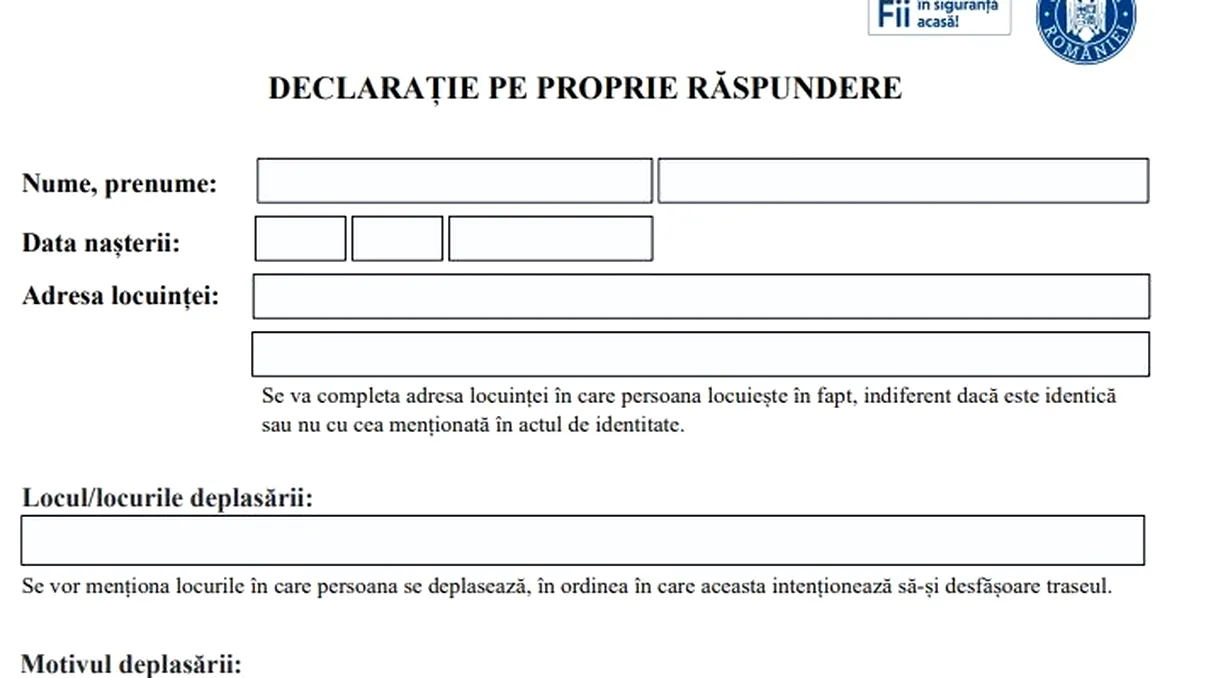 Cum arată declarația pe proprie răspundere din Italia, actualizată de autorități pe 26 martie. Ce are modificat față de modelul din România