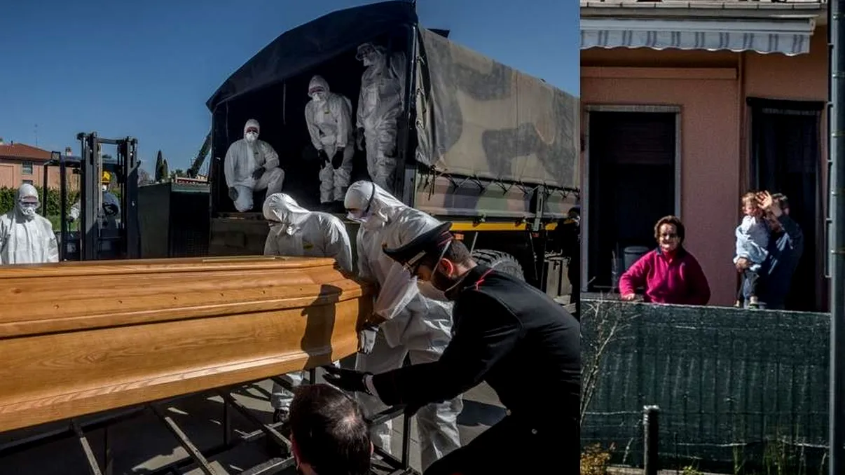 Moment sfâșietor în Italia: Un copilaș îi face cu mâna bunicului aflat într-un sicriu sigilat