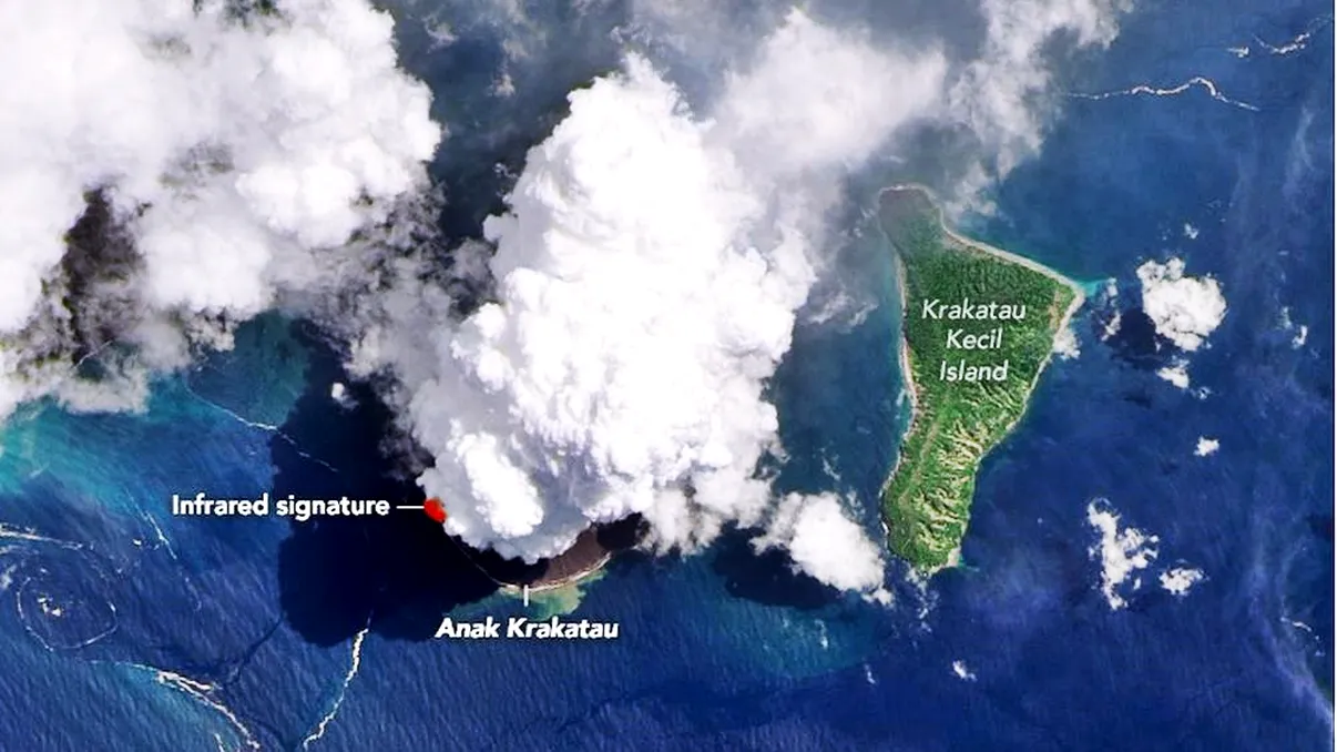 Detaliul care i-a uluit pe toți, după erupția unui vulcan. Ce s-a văzut pe imaginile din satelit