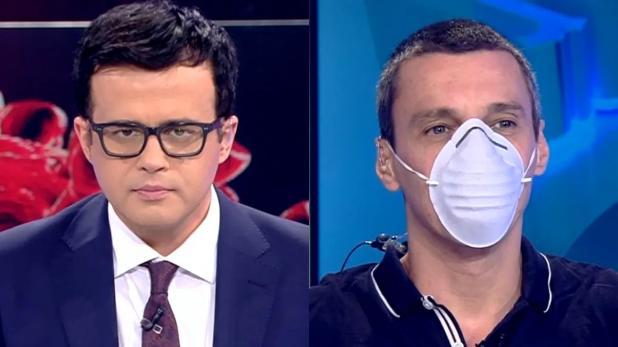 Mircea Badea, apariție șoc la o emisiune TV. Cum a reacționat Mihai Gâdea când l-a văzut cu mască de protecție